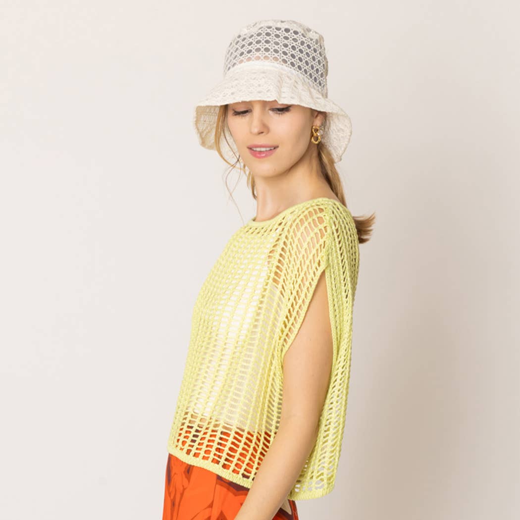 Fashion City - Venta al por mayor Poncho - Mujer - Poncho de verano de ganchillo de color liso17