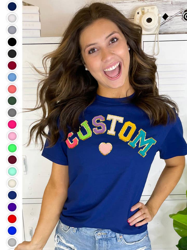 Ideal Chenille T-Shirt for wholesale by Sugar Stitch