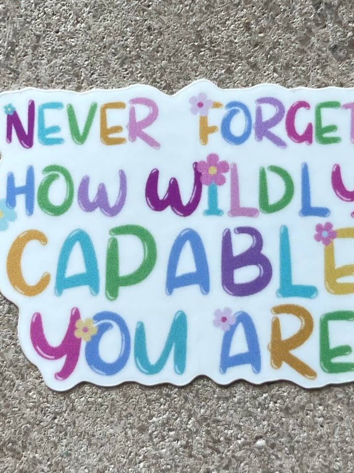 Wildly Capable-Aufkleber für den Großhandel von Live Inspired 365