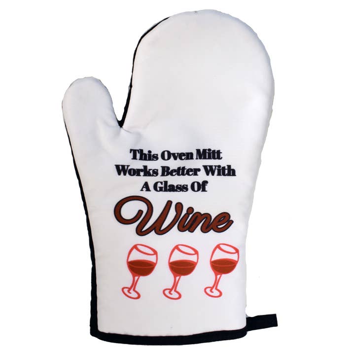 Buy Socks You All - Wholesale Oven Mitt/Pot Holder - This Oven Mitt Works Better with a Glass of Wine Oven