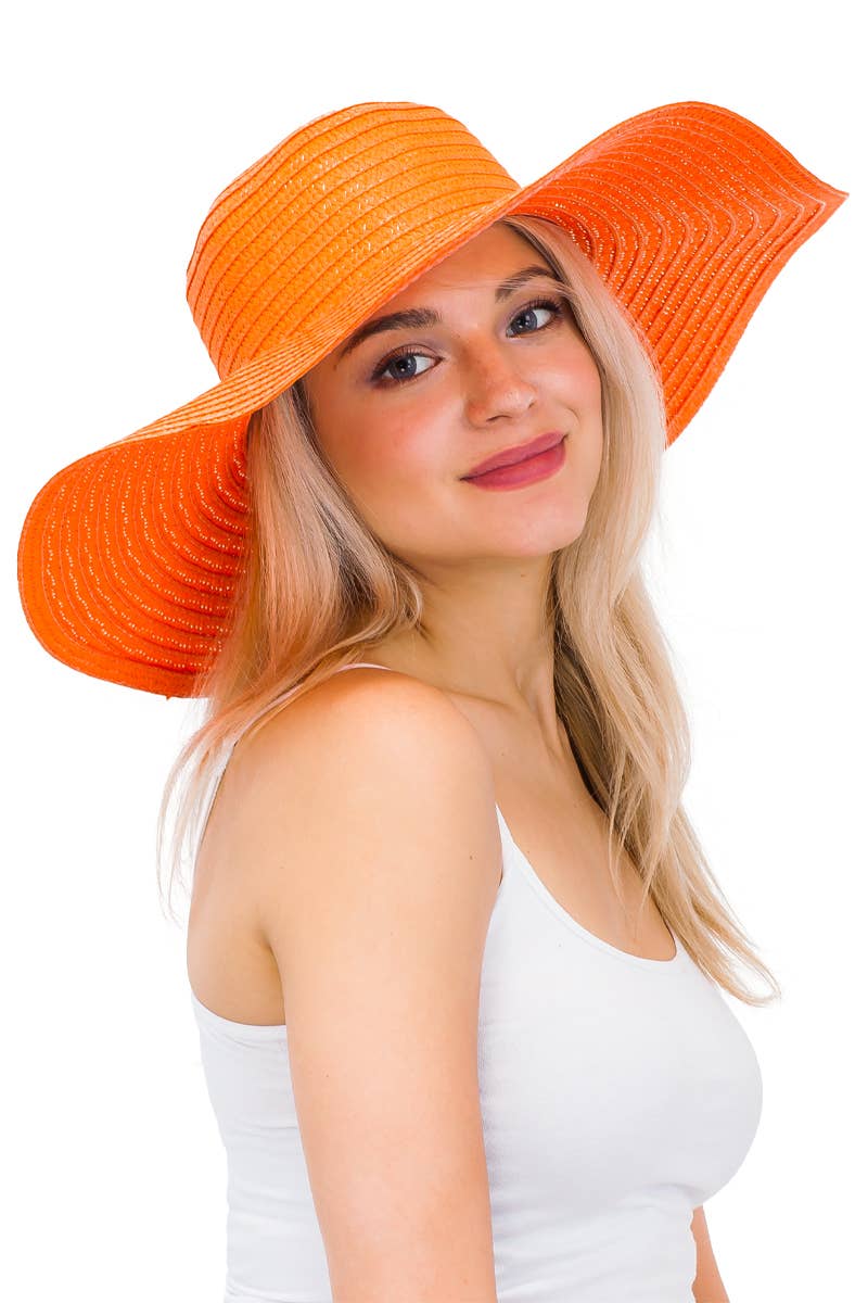 Cap Zone - Wholesale Straw Hat - Women's - Thin Light-Weight Floppy Straw Beach Sun Hat27
