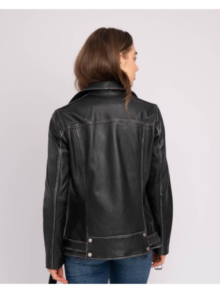 Amsterdam Heritage Leather Belts, Bags, Jackets & Apparel - Wholesale Leather Jacket - Women's - Berlin | Oversized Leather Biker Jacket9