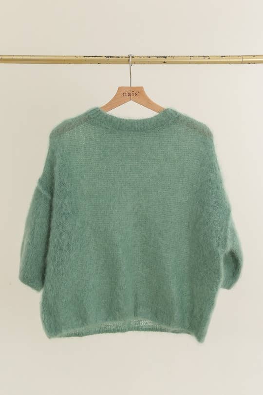 NAÏS PARIS - Vendita all'ingrosso Maglione tricot - Donna - Maglione a maniche corte e collo rotondo in 80% kid mohair11