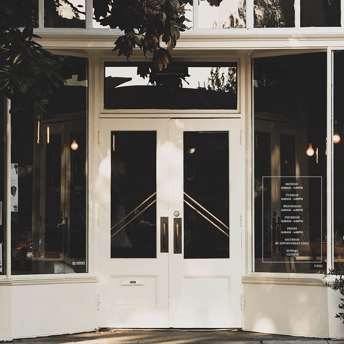 Urbanwalls - Wholesale Wall Decal/Stickers - Custom Storefront Hours Window Decal1