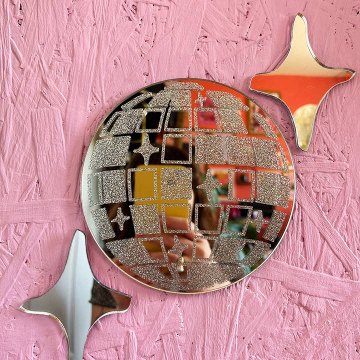 Printed Weird - Wholesale Wall Mirror - Sparkly Stars Mirror Set