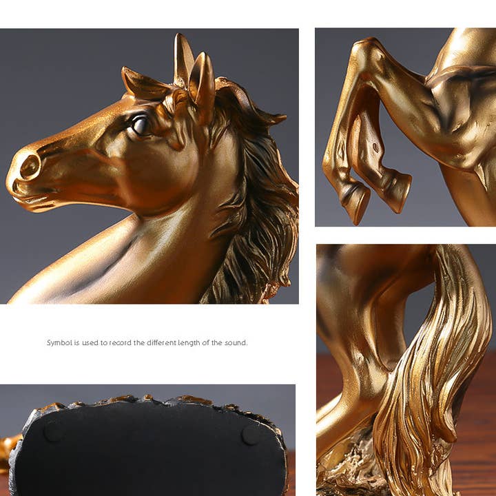 Liffy – Großhandel Dekofigur – Elegante Harzfigur eines sich aufbäumenden Pferdes als Wohn- und Bürodekoration6