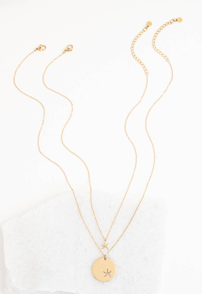 Starfish Project, Inc - Wholesale Pendant/Charm Necklace - Community Gold Starfish Pendant Necklace Set3