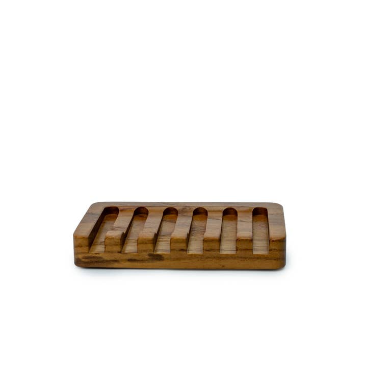 EcoFreax - Wholesale Bath Soap Dish - Teak Wood Waterfall Soap Dish