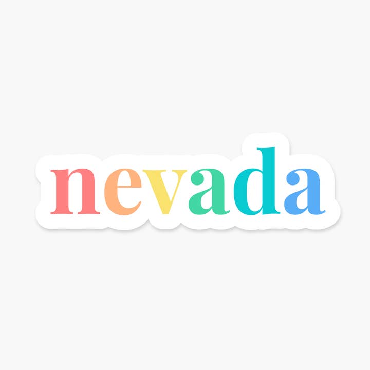 Nevada US State 2.6 x 1 in - Everyday Sticker for wholesale by Footnotes