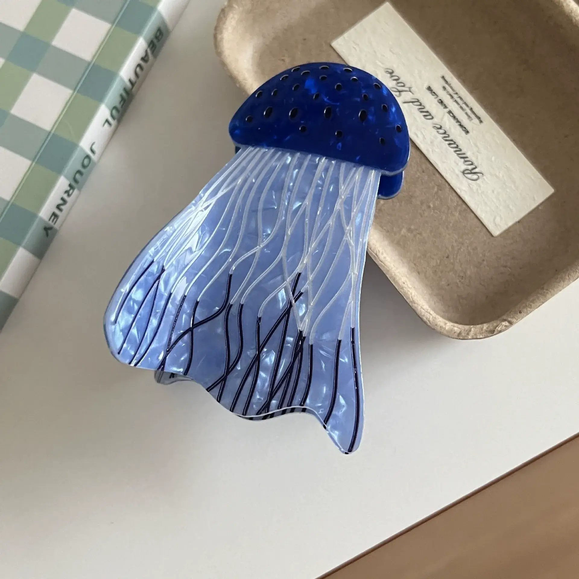 Otterware - Wholesale Hair Clip - Women's - Whimsical Acrylic Jellyfish Hair Claw Clips | Starry Ocean S9