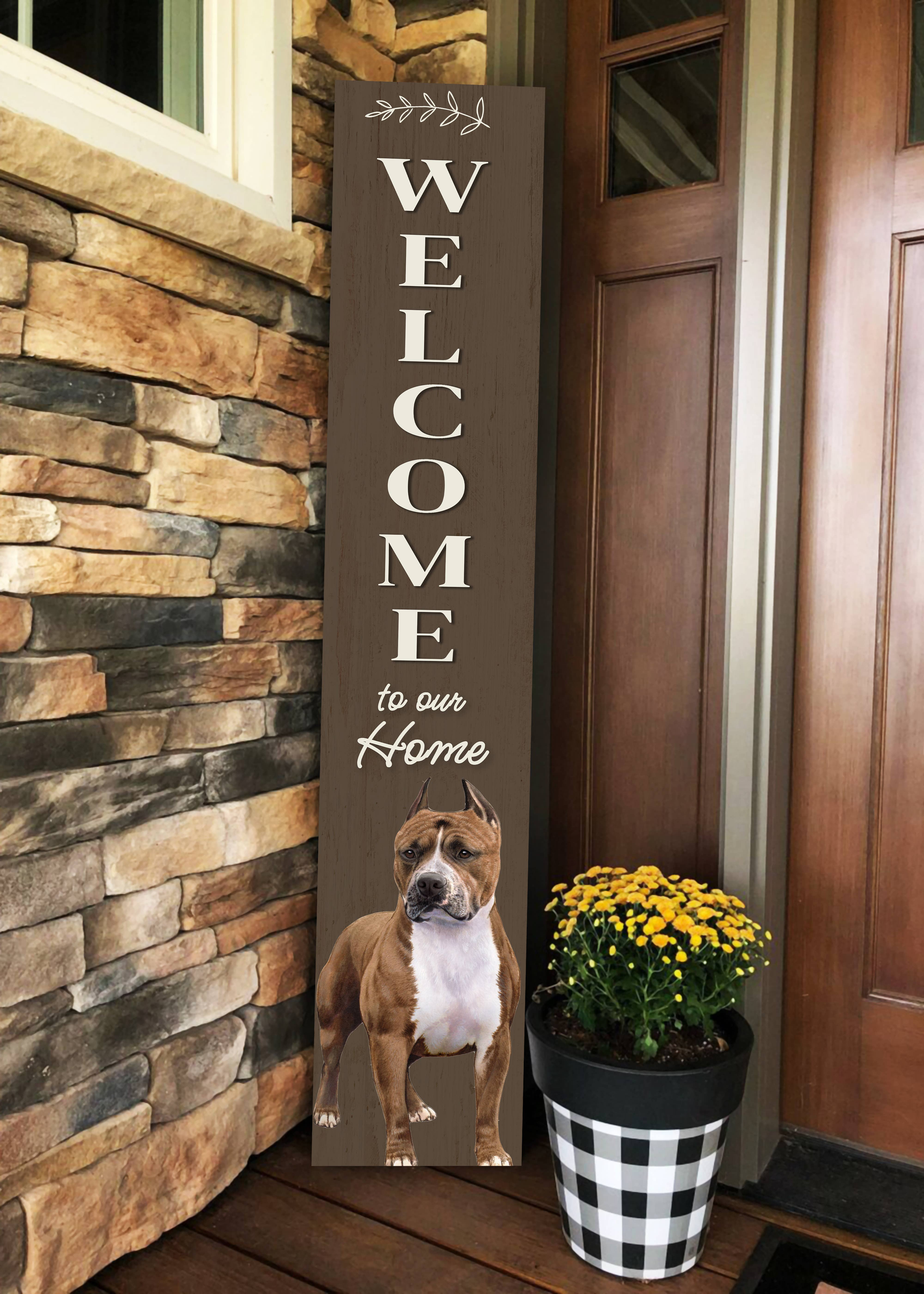 E&S Pets - Wholesale Outdoor Sign - Pit Bull Welcome sign