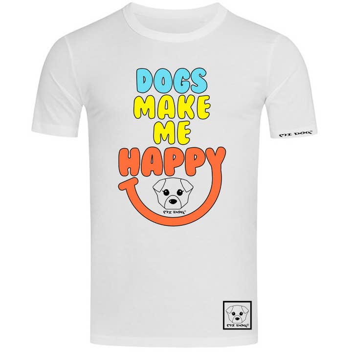 Mi Dog, Hommes, Dogs Make Me Happy Coupe standard pour la vente par MI DOG