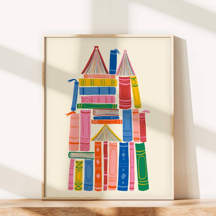 Book Castle Wall Art Print for wholesale by DorothyDear