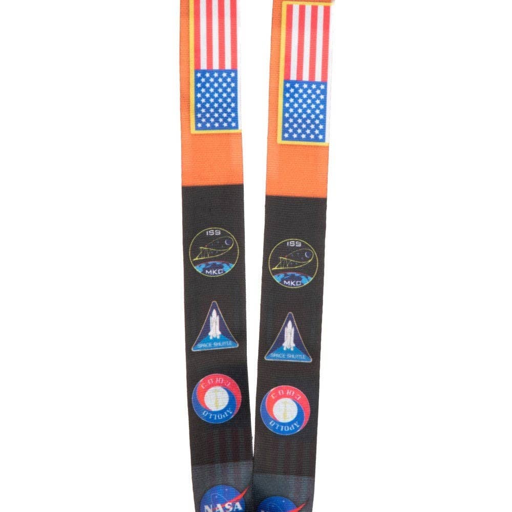 Bioworld Merchandising - Wholesale Lanyard - Unisex - Orange Suit Up NASA Lanyard with NASA Logo Keychain2