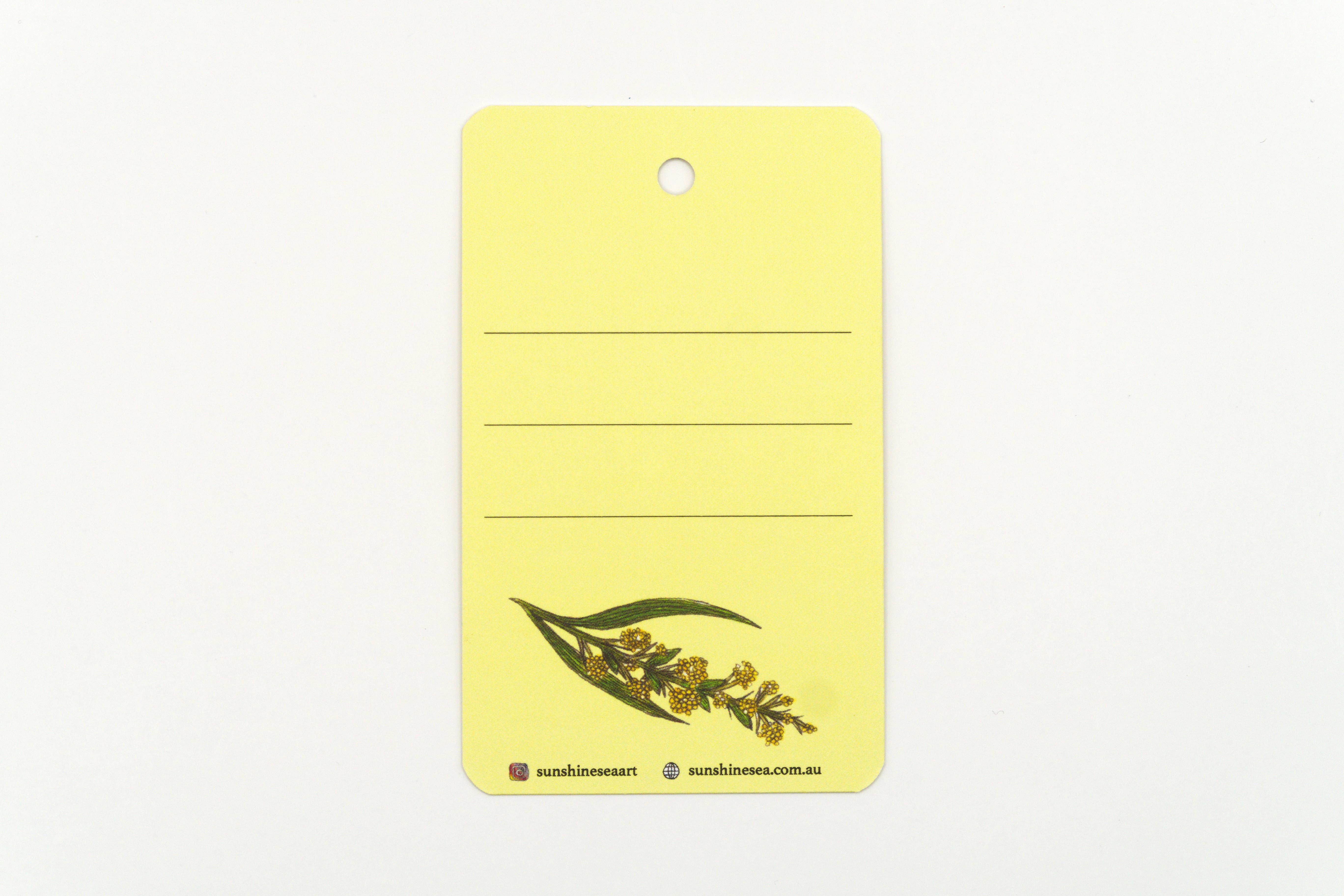 Sunshine Sea Art - Wholesale Gift Tag - Gouldian Finch Birthday Gift Tag Yellow Australian Gift Tag1