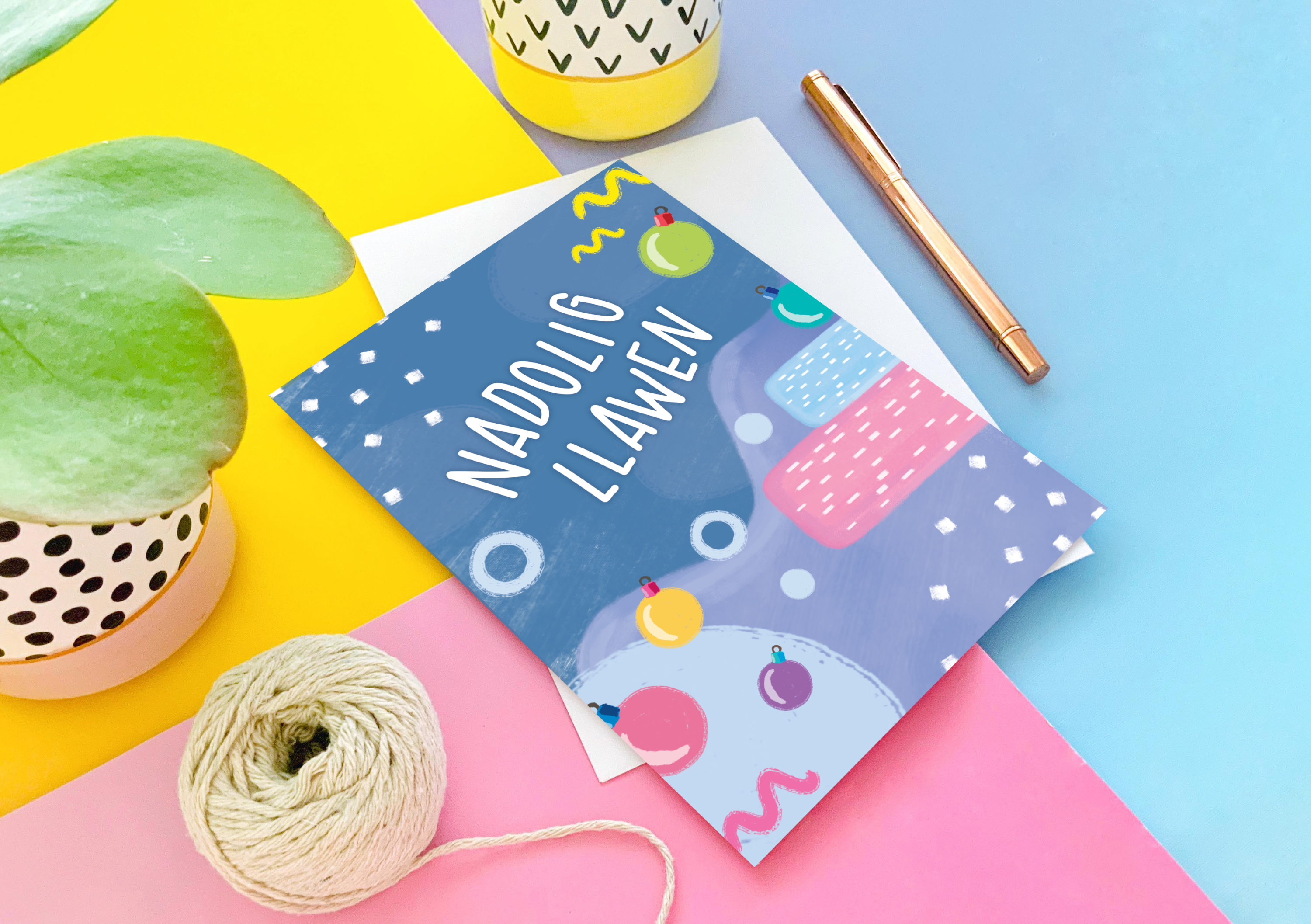 CoconuTacha - Wholesale Christmas Card - Nadolig Llawen Welsh Christmas Card6