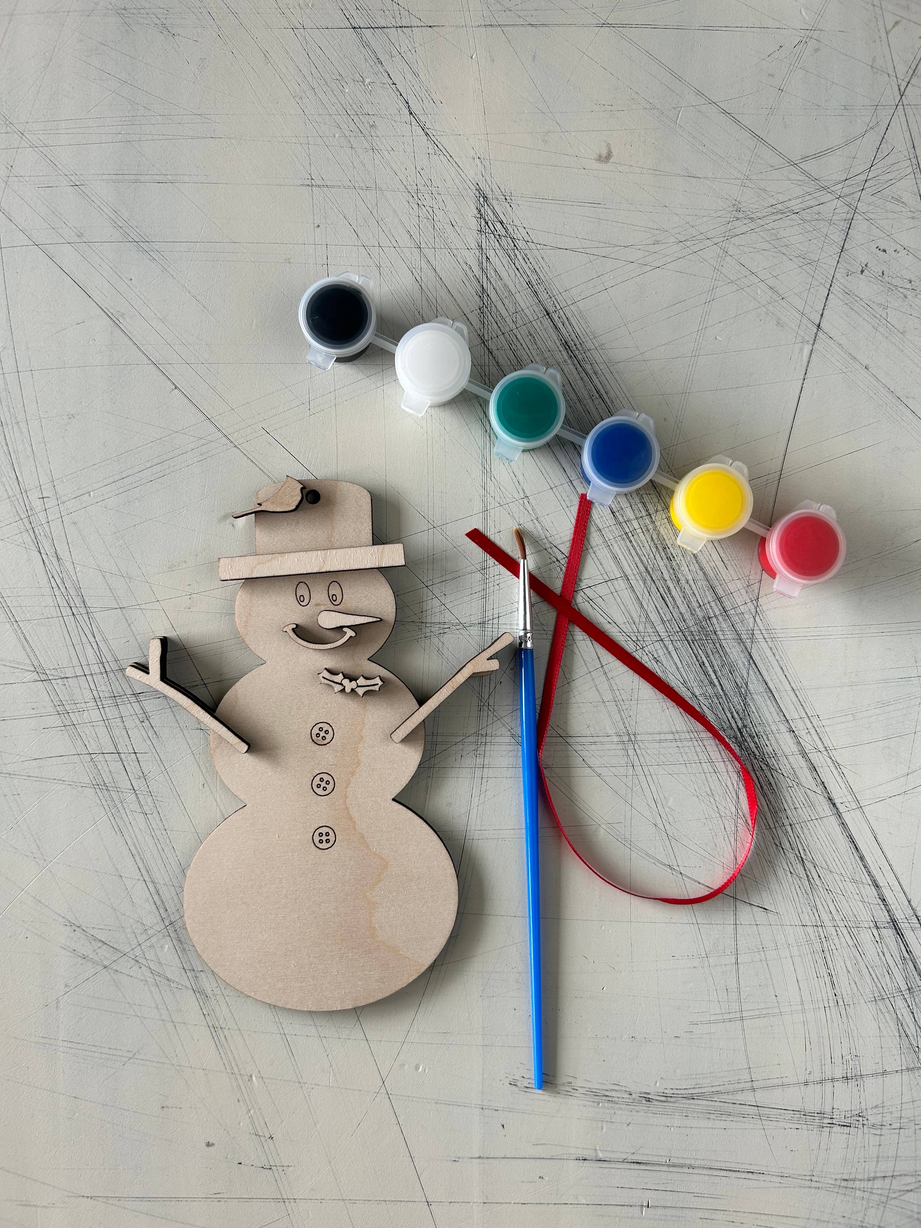 Novotny Designs - Wholesale DIY Craft Kit - Build Your Own Snowman Ornament Paint Kit5