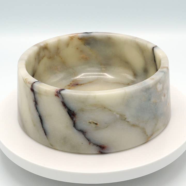 Bol alimentaire et boisson en marbre | Calacatta Viola pour la vente par STUDIO ANIMAUX