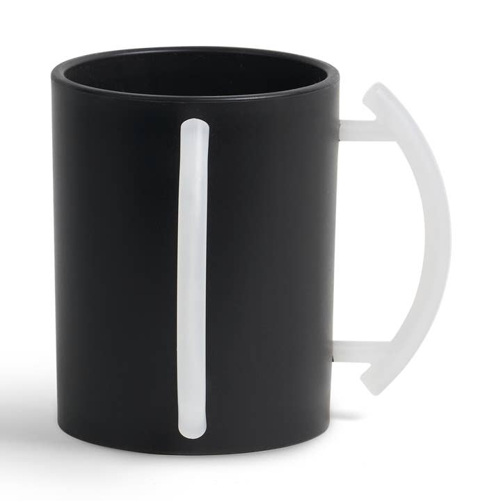 Acrylic Washing Cup Black With Clear Frosted Handles for wholesale by A&M Judaica And Gifts