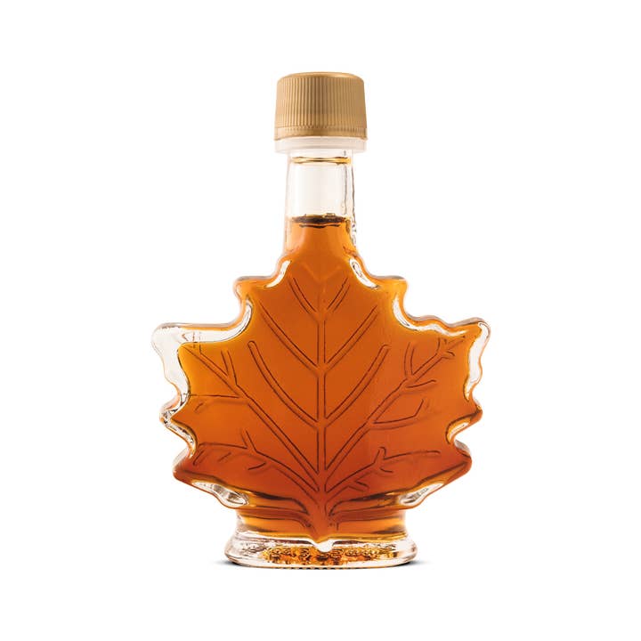 Ben's Sugar Shack - Wholesale Maple Syrup - Pure Maple Syrup Favors - Glass Leaf Bottle - 1.7 oz