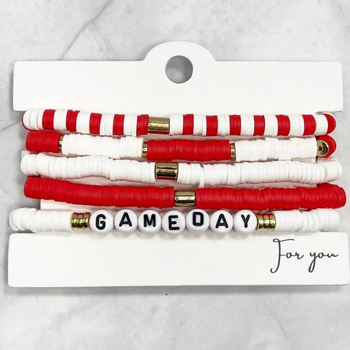 MiMi Wholesale - Wholesale Jewelry Set - JB1001 Gameday Stretch Bracelet Set5