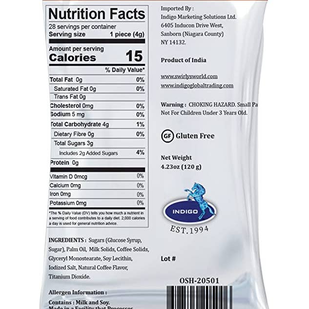 Swirly's - Wholesale Hard Candy - Swirly's Coffee Cream 4.23Oz (120gm)3