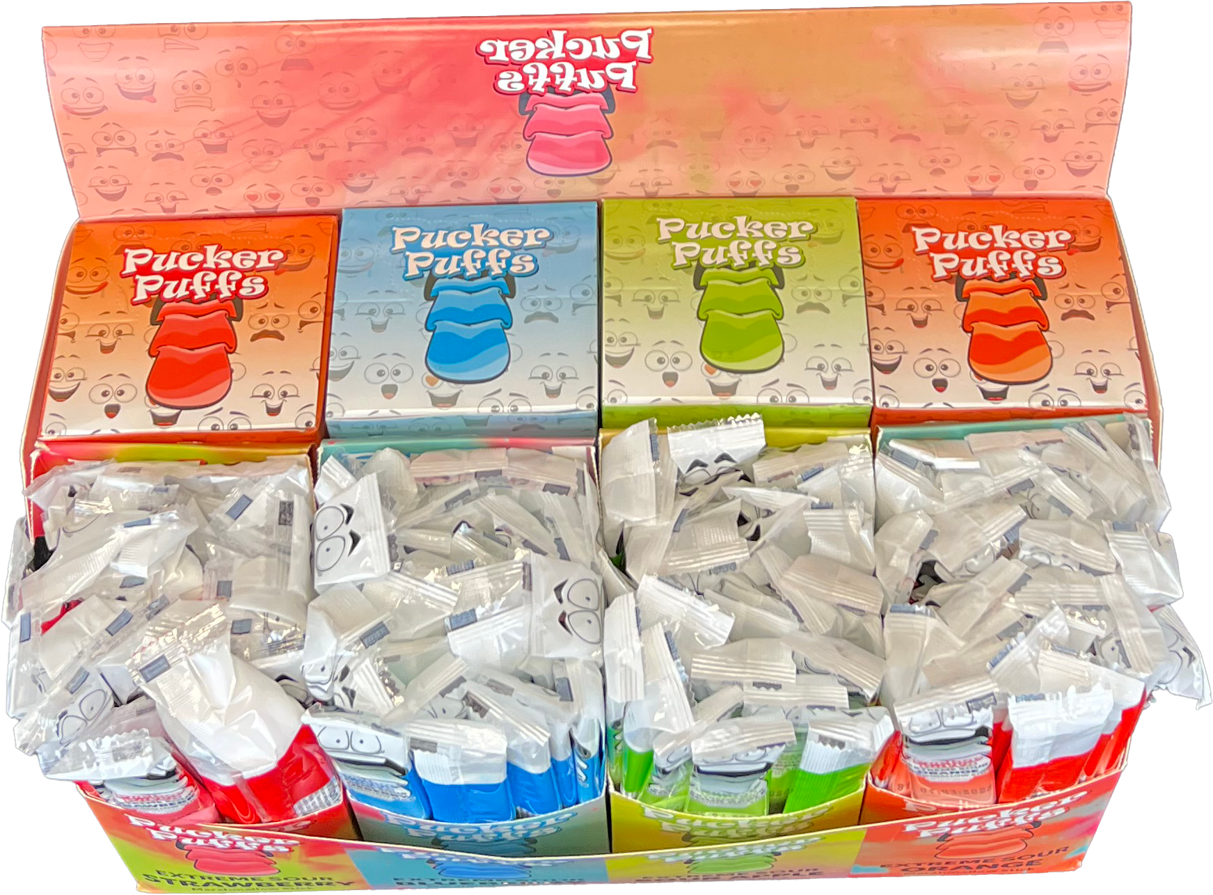 ET Products - Wholesale Hard Candy - Pucker Puffs Candy 240-Unit Display2