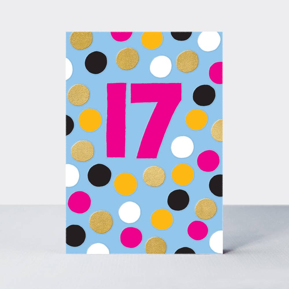 Rachel Ellen Designs – wholesale Birthday card – Jazz - Age 17 Girl Birthday Card