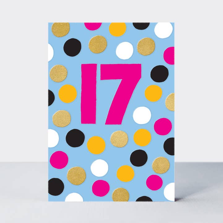 Rachel Ellen Designs – wholesale Birthday card – Jazz - Age 17 Girl Birthday Card0