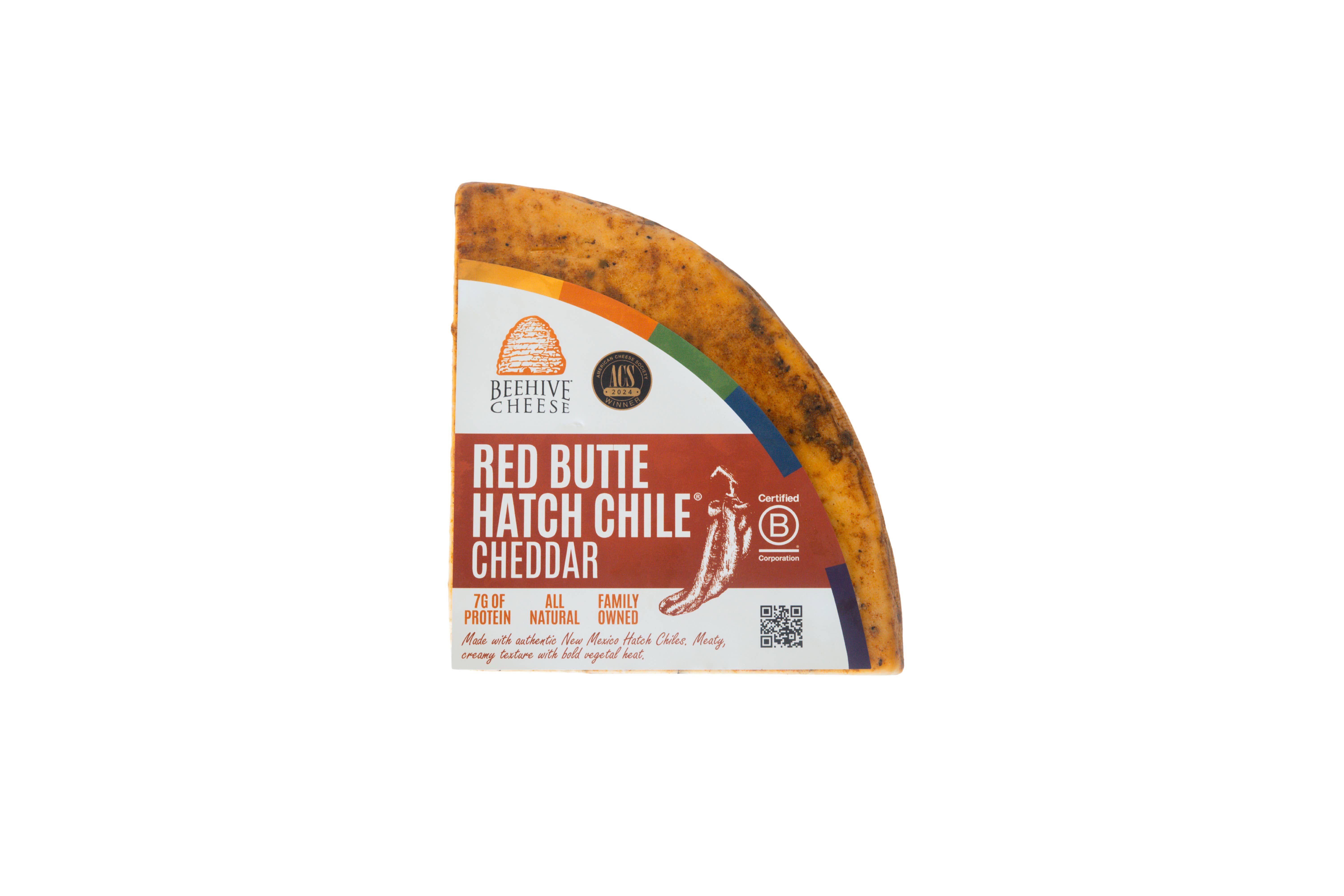 Beehive Cheese Co. LLC - Wholesale Cheese - Red Butte Hatch Chile Rubbed Cheddar 1/5LB Case