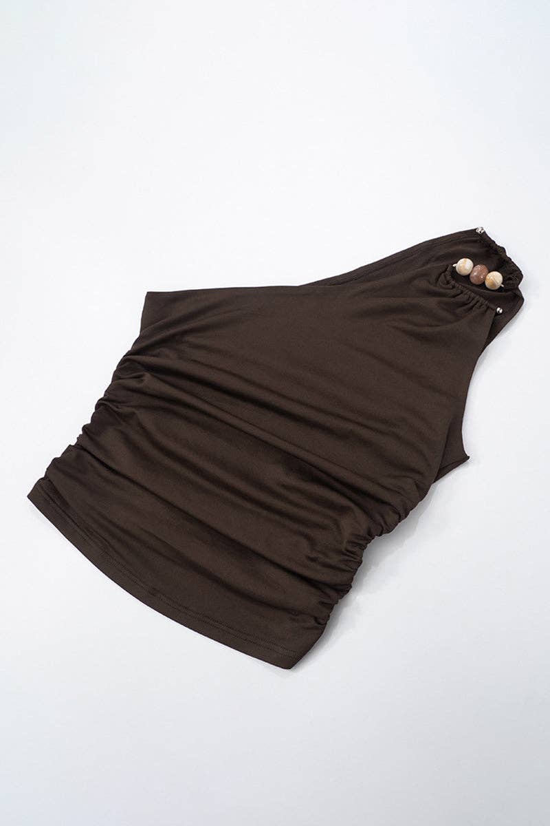 Mccolin - Vente Débardeur – femme - Débardeur asymétrique à perles.3