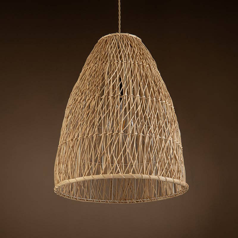 ELE Light & Decor - Wholesale Chandelier/Hanging Light - Lisbet Pendant Bell Wicker Rattan Hanging Lamp7