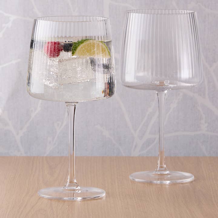 Anton Studio Designs - Wholesale Cocktail/Liquor Glass - Set of 2 Empire Clear Gin Glasses - Cocktail Glass Set