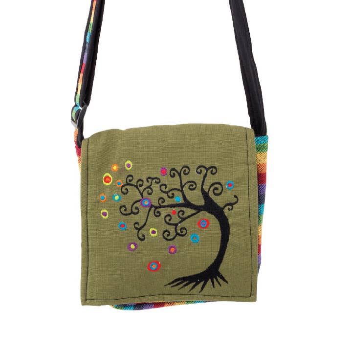 Crossbody Tree Of Life Bag for wholesale by Benjamin International