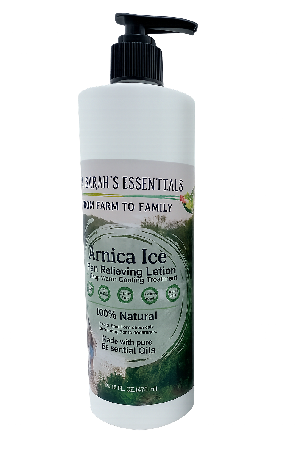 Dr. Sarah's Essentials LLC - Vente Spray/crème antidouleur - Lotion glacée à l'arnica (traitement rafraîchissant à chaud en profondeur)3