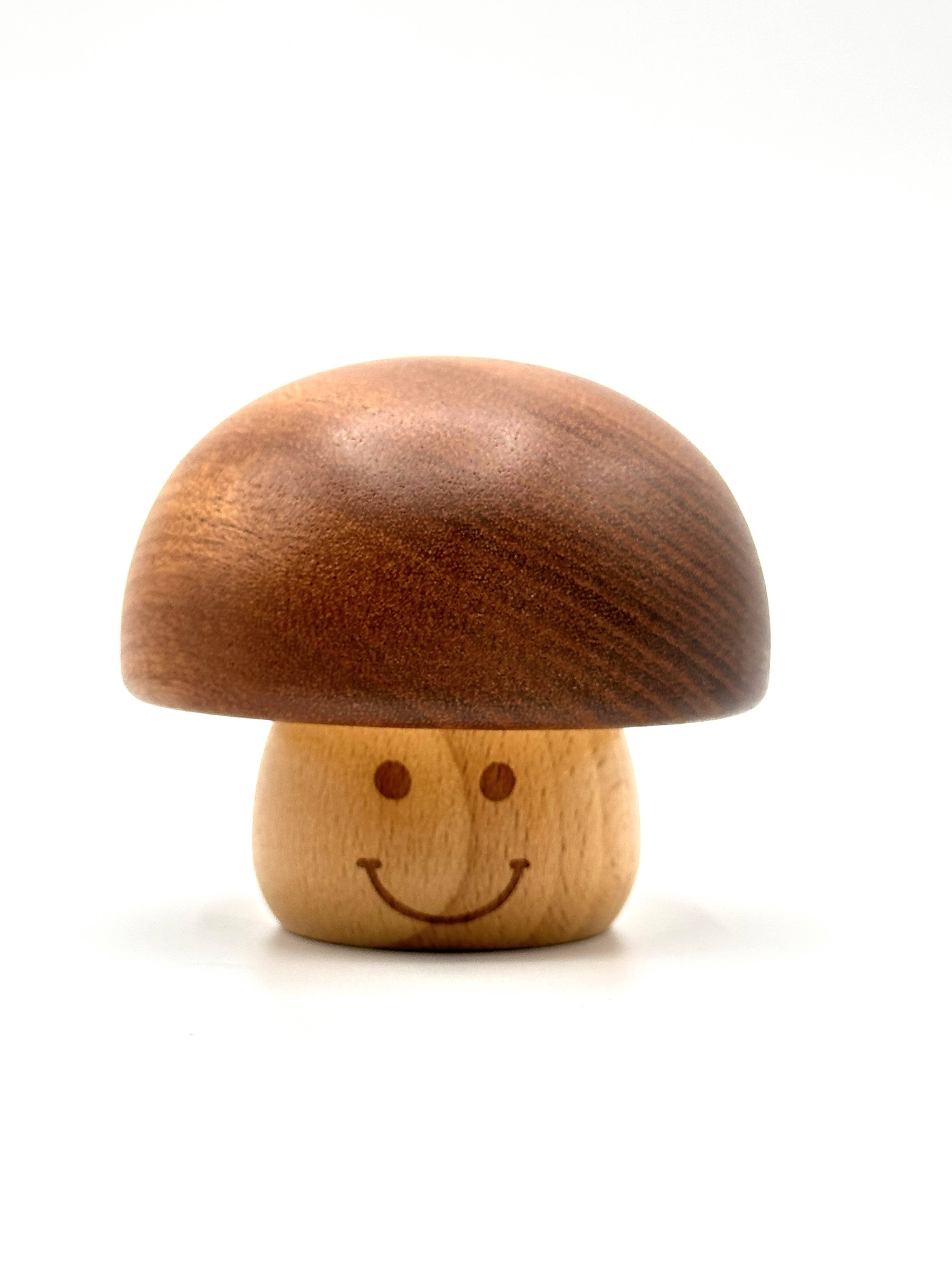 esdemusica by Rocio - Wholesale Music Box - Kids & Baby - Caja de música de madera con forma de hongo – Tapa giratoria, mecanismo de cuerda1