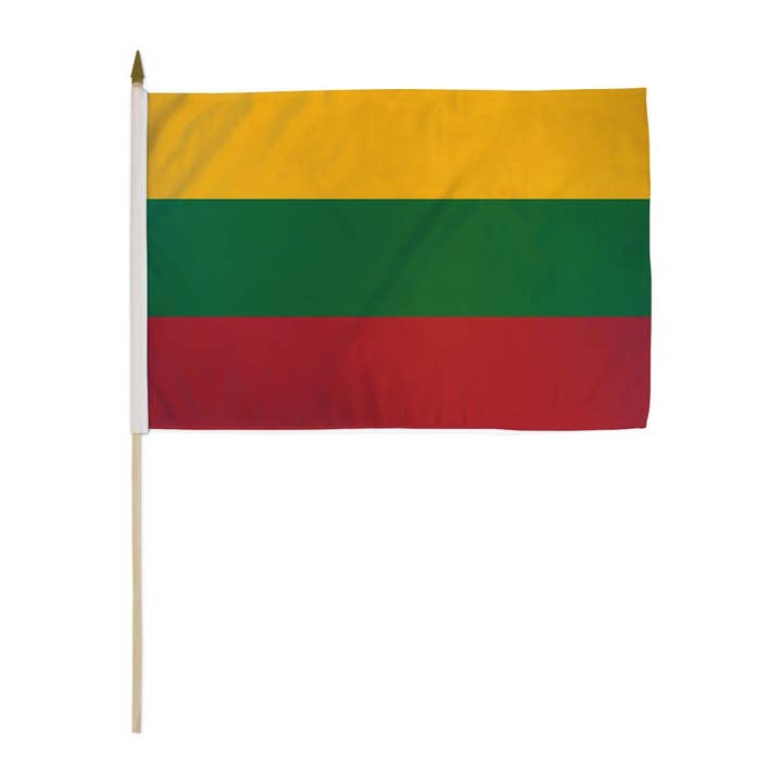Flags Importer - Wholesale Flag - Lithuania 12x18in Stick Flag
