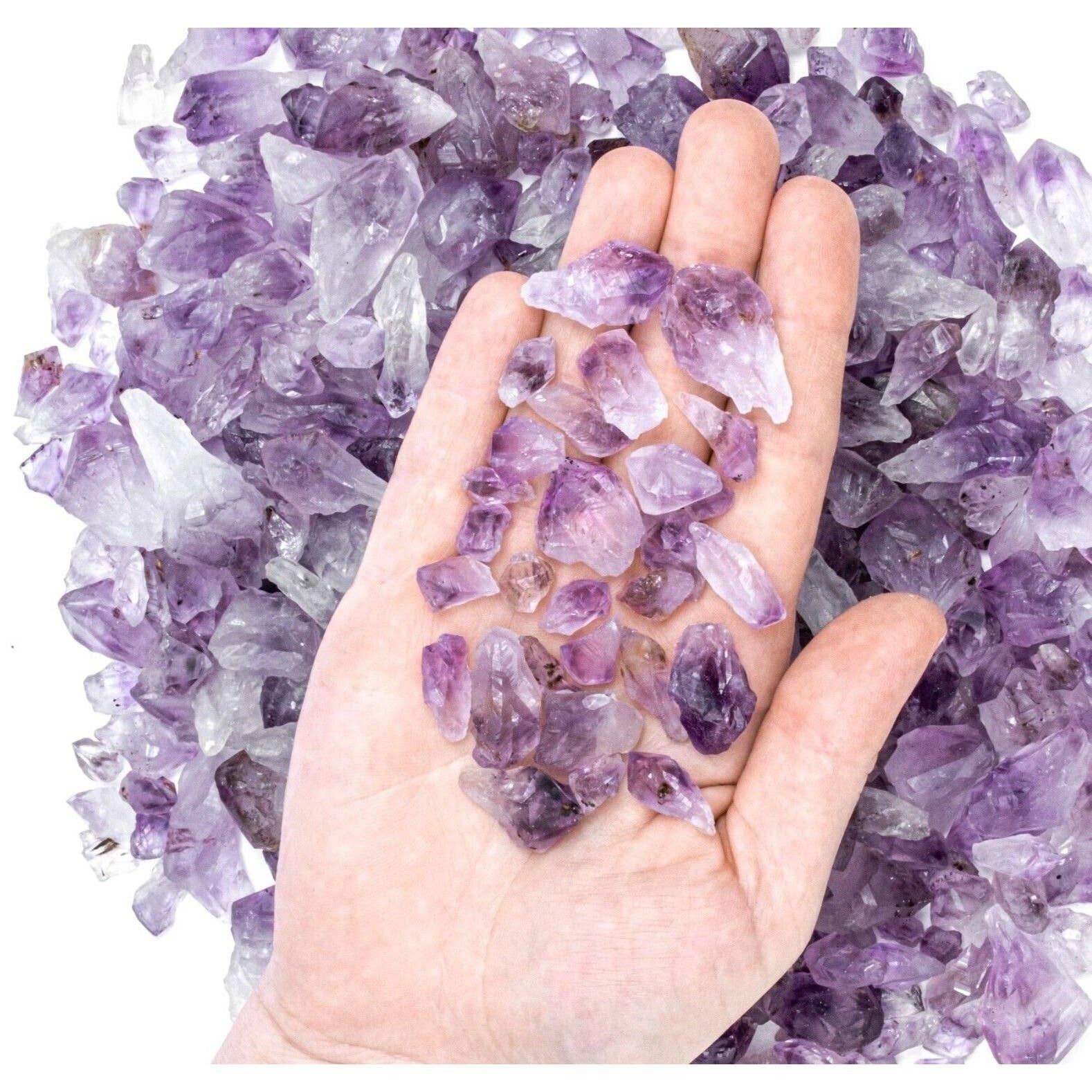 Tree of Life Gems - Wholesale Spiritual Stone/Crystal - NEW! Raw Amethyst Points Bulk, Small Gems, Rock Lover Gift,7