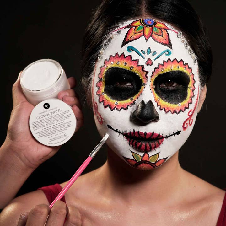 Narrative Cosmetics – Maquilhagem de brincar/pintura facial - Crianças por atacado – Maquiagem em Creme Branca para Palhaço de Secagem Rápida1