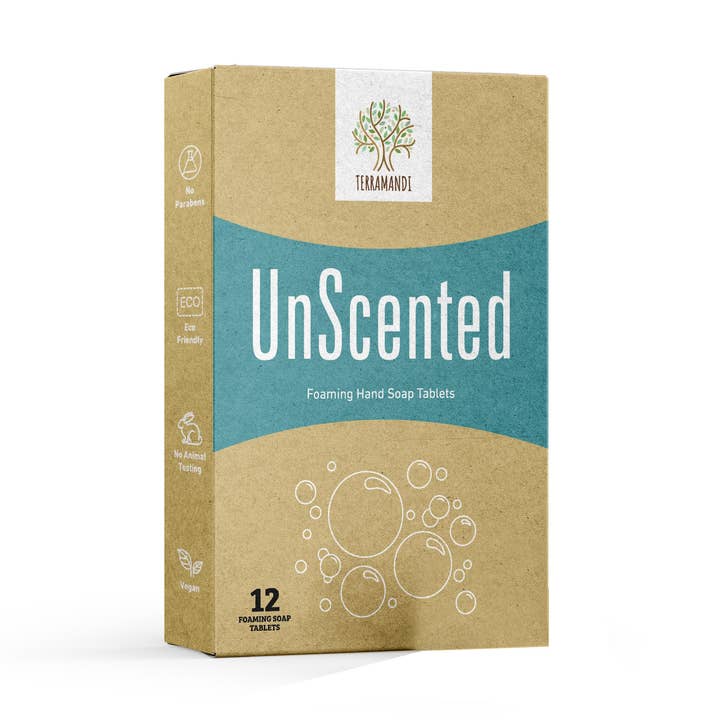 UnScented Natural Foaming Soap Tablets for wholesale by Terramandi