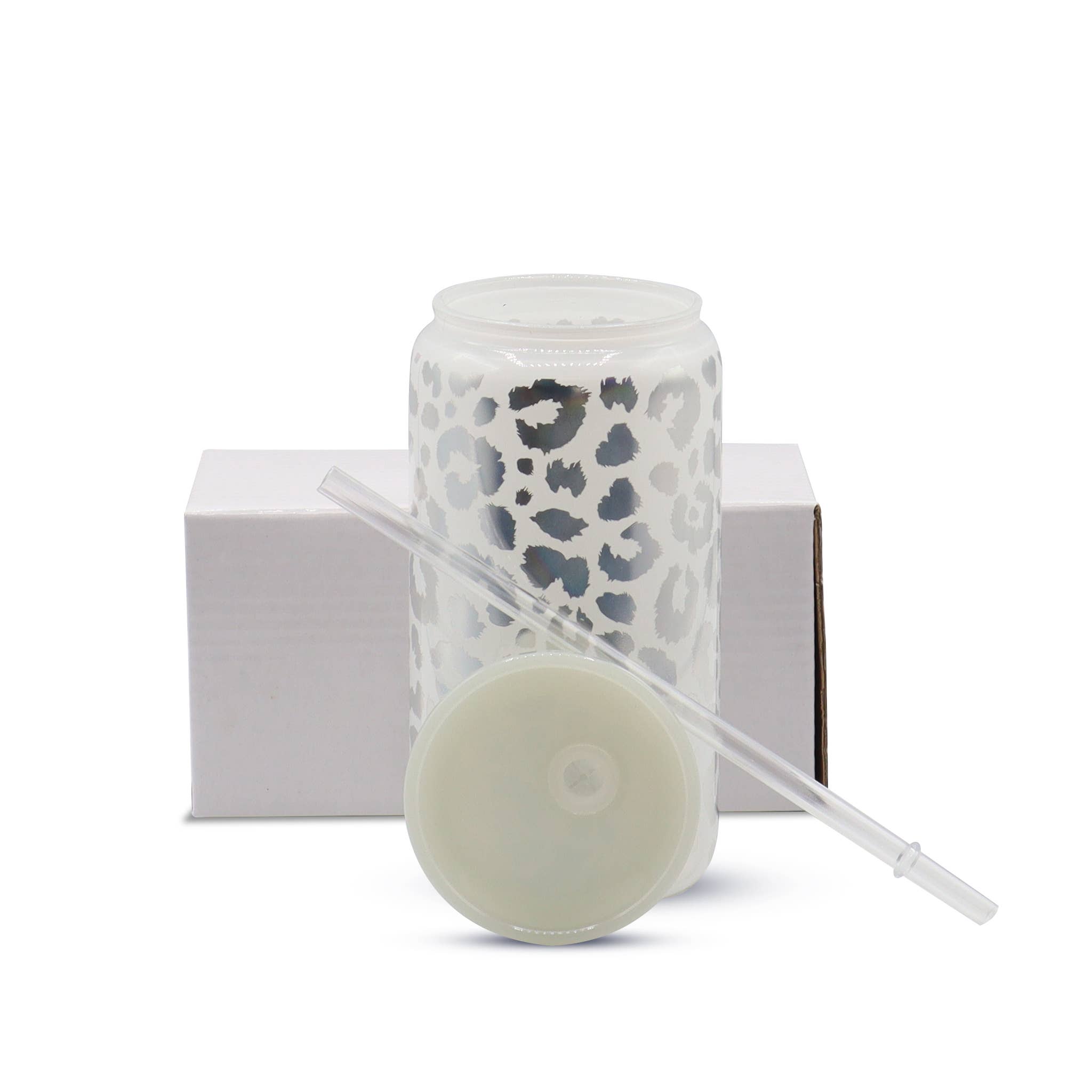 Kupresso - Wholesale Drinking Glass/Cup - (6 Pack) 16oz Cheetah print Glass Cup4