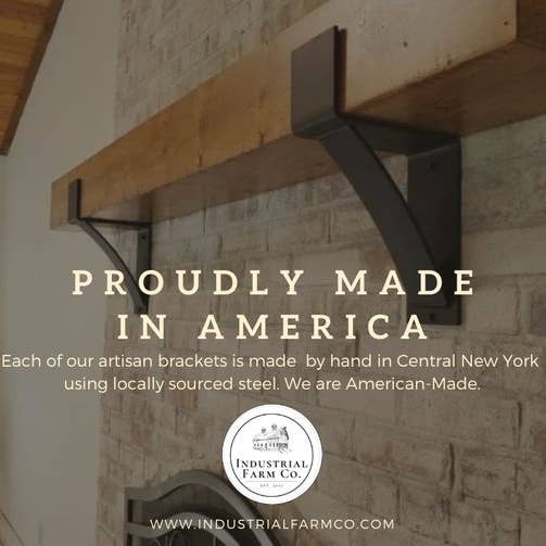 Industrial Farm Co - Wholesale Wall Mounted Shelf - The Veronica Modern Blanket Ladder