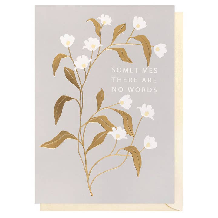Sem Palavras Floral | Cartão de Simpatia | A Pensar em Ti por atacado de Louise Tiler