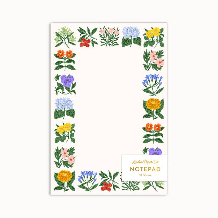 Folk Floral | Bloc-notes pour la vente par Linden Paper Co.