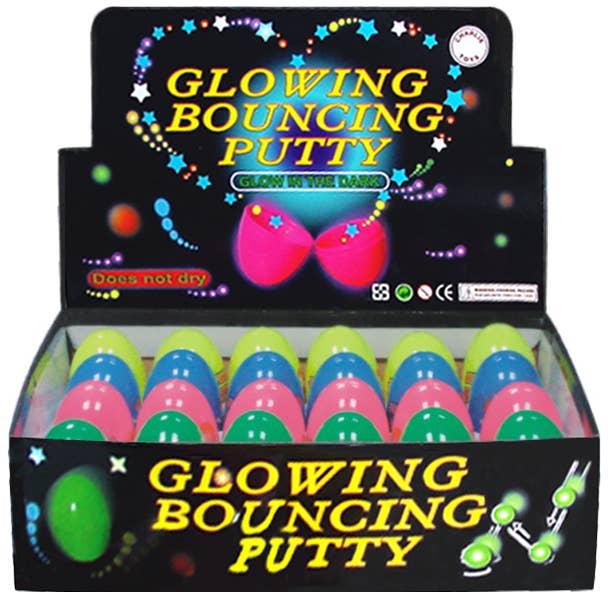Science and Nature - Wholesale Putty/Slime - Kids - Glow Bouncing Putty (Display of 24)0