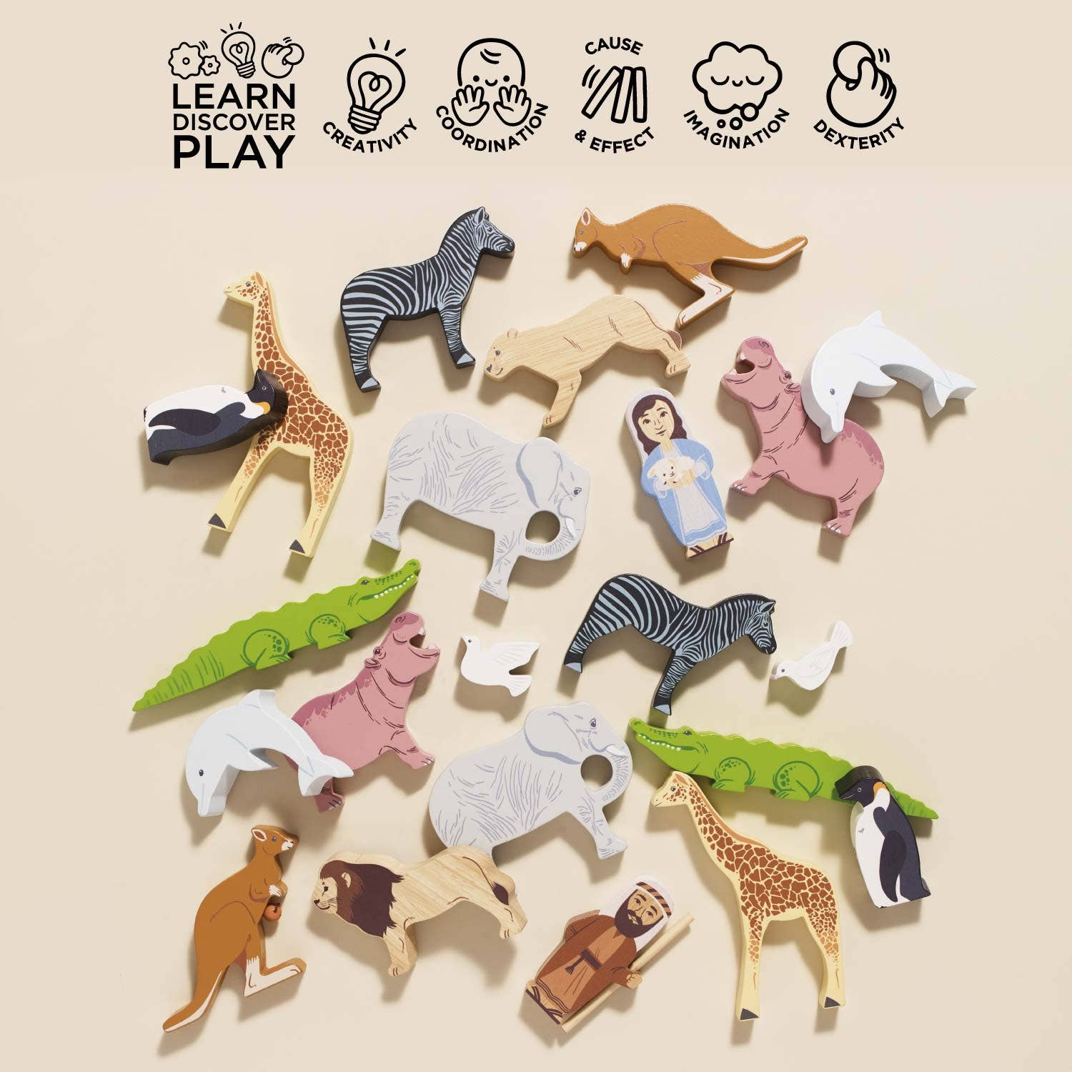 Le Toy Van, Inc. - Wholesale Wood Toy - Kids - Noah’s Great Wooden Ark & Animals2