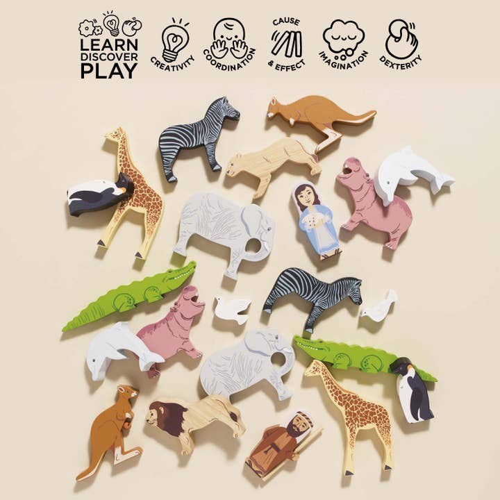 Le Toy Van, Inc. - Wholesale Wood Toy - Kids - Noah’s Great Wooden Ark & Animals2