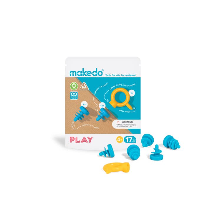 PLAY KIT w/ CDU | Makedo Cardboard Construction Mini Kit for wholesale by Makedo Australia