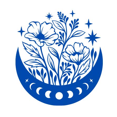 FLOWER MOON PHASE STICKER for wholesale by Stickerlishious