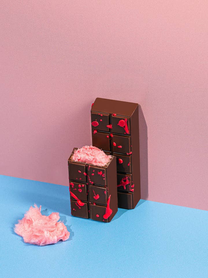 Beirut Pink Cherry Cotton Candy Chocolate Bar for wholesale by palm bites